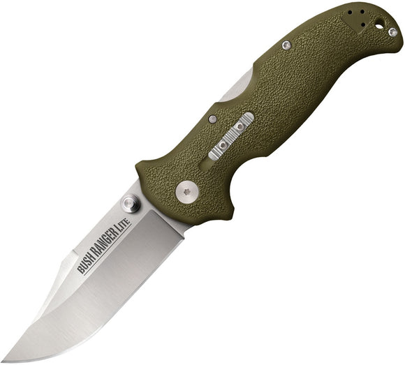 COLD STEEL 21A BUSH RANGER LITE OD GREEN PLAIN EDGE FOLDING KNIFE