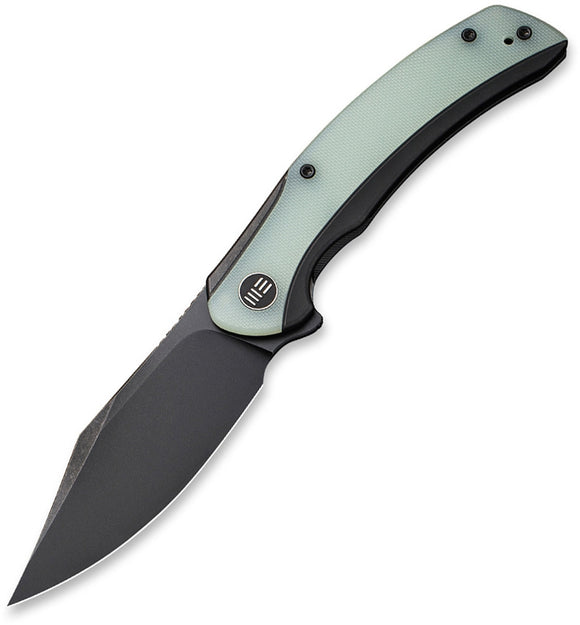 WE KNIVES WE19022F4 SNICK FRAMELOCK JADE CPM-20CV BLACK TI FOLDING KNIFE.