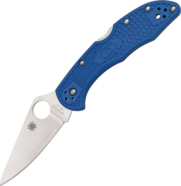 SPYDERCO C11FPBL DELICA FLAT GROUND BLUE VG10 JAPANESE FOLDING KNIFE