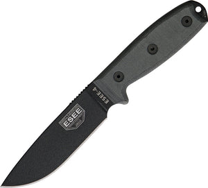 ESEE ESEE-4P 4P ESEE4P  MODEL 4 1095 STEEL FIWED BLADE KNIFE WITH SHEATH.