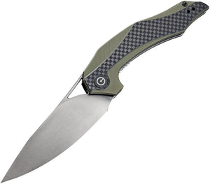 CIVIVI KNIVES CIVC904B PLETHIROS GREEN D2 STEEL ELIJAH ISHAM FOLDING KNIFE.