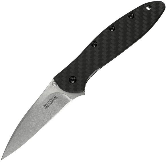 KERSHAW 1660CF LEEK KEN ONION CARBON FIBER HANDLE ASSISTED USA FOLDING KNIFE.