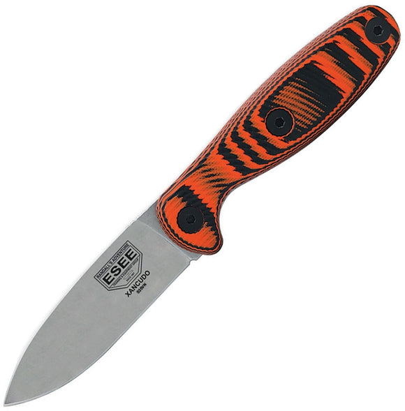 ESEE ESXAN2006 XANCUDO S35VN ORANGE G10 HANDLE FIXED BLADE KNIFE W/SHEATH.