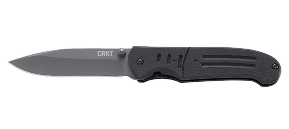 CRKT 6860 OUTBURST IGNITOR BLACK BLACK KEN STEIGERWALT PLAIN EDGE FOLDING KNIFE