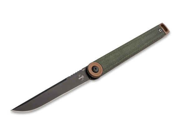 BOKER PLUS 01BO391 KAIZEN MICARTA D2 STEEL LINER LOCK FOLDING KNIFE.