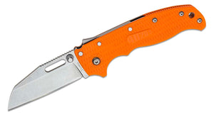 DEMKO KNIVES AD 20.5 ORANGE SHARK FOOT SATIN AUS10A SHARK LOCK FOLDING KNIFE.