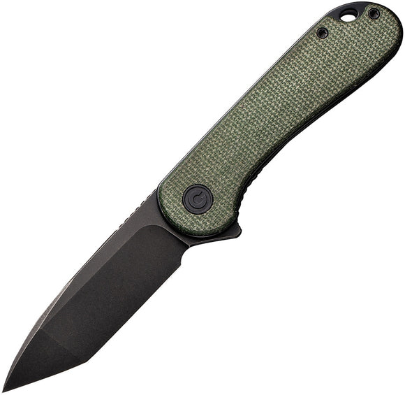 CIVIVI CIVC907TE ELEMENTUM LINERLOCK TANTO D2 GREEN MICARTA FOLDING KNIFE.