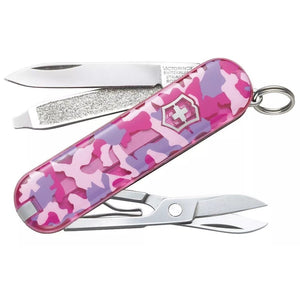 SWISS ARMY VICTORINOX 54184 0.6223.T5R2-X3 CLASSIC SD PINK CAMO POCKET KNIFE.