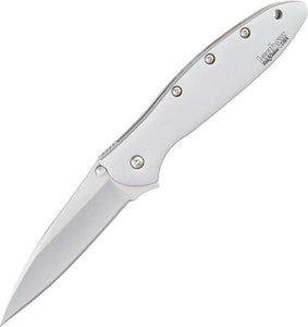 KERSHAW 1660 LEEK STAINLESS HANDLE KEN ONION ASSISTED USA FOLDING KNIFE.