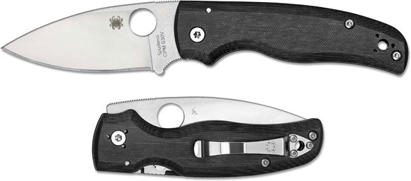 SPYDERCO C229GP SHAMAN PLAIN EDGE BLACK G10 HANDLE CPM-S30V FOLDING KNIFE. LIMITED QUANTITY