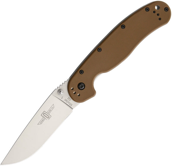 ONTARIO 8867CB RAT 1 LINERLOCK D2 BLADE STEEL PLAIN EDGE FOLDING KNIFE