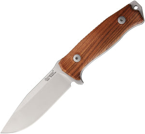 LION STEEL LIONSTEEL LSTM5ST SLEIPNER SANTOS WOOD FIXED BLADE KNIFE W/SHEATH.