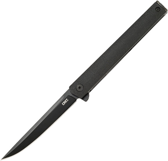 CRKT 7097K CEO FLIPPER BLACKOUT RICHARD ROGERS AUS-8 STEEL FOLDING KNIFE.