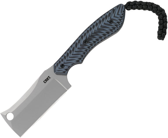 CRKT 2398 SPEC 8CR13MOV STEEL CLEAVER G10 HANDLE FIXED BLADE NECK CARRY KNIFE.