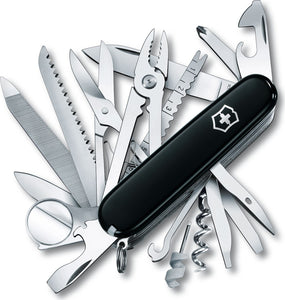 SWISS ARMY VICTORINOX 1.6795.3-X1 SWISSCHAMP CHAMP BLACK MULTI FUNCTION POCKET KNIFE.