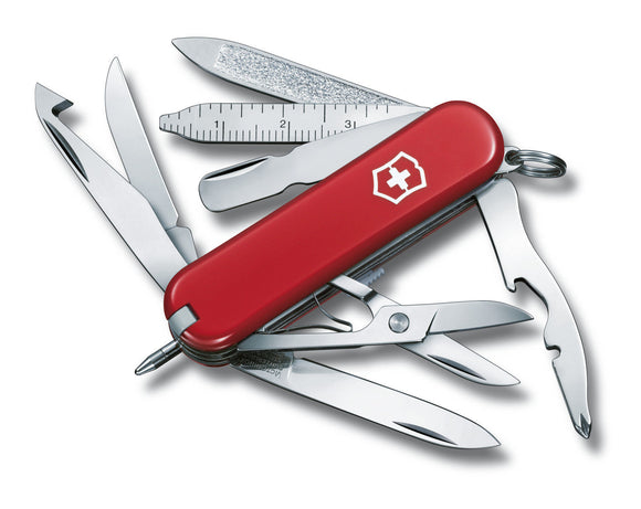 SWISS ARMY VICTORINOX 0.6385-033-X1 MINICHAMP RED MULTI FUNCTION POCKET KNIFE.