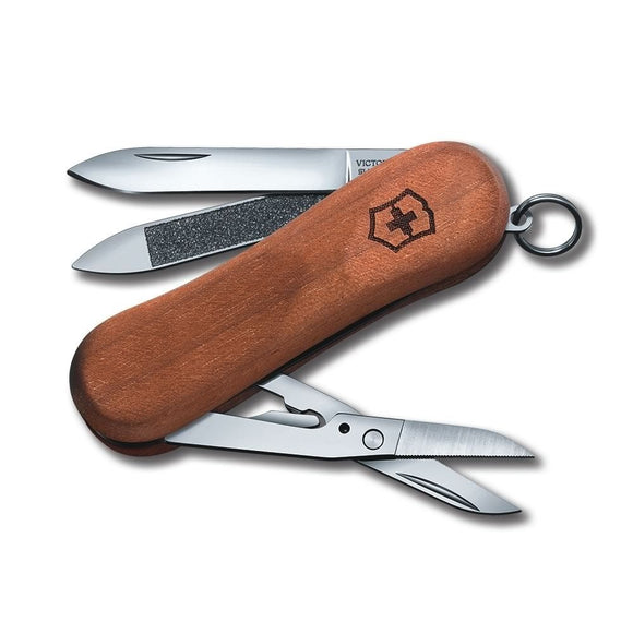 SWISS ARMY VICTORINOX 0.6421.63-X2 EVOWOOD 81 WALNUT MULTI FUNCTION POCKET KNIFE.