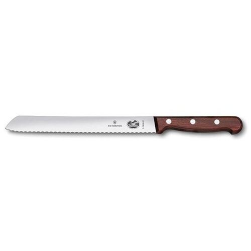 SWISS ARMY VICTORINOX 5.1630.21G BREAD 8 INCH WAVY ROSEWOOD KITCHEN KNIFE.