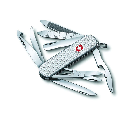 SWISS ARMY VICTORINOX 0.6381.26-X2 MINICHAMP ALOX MULTI FUNCTION POCKET KNIFE.