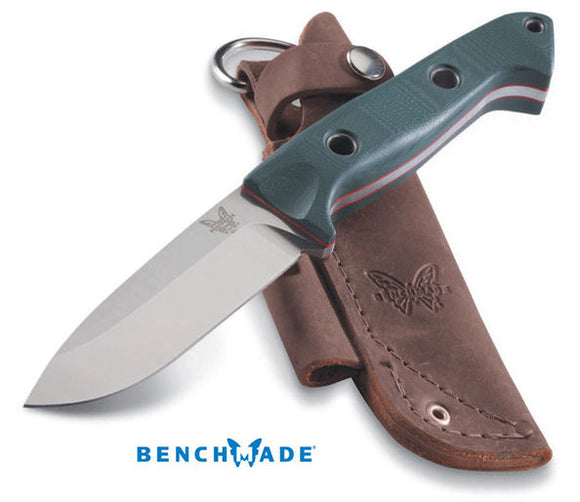 BENCHMADE 162 SIBERT BUSHCRAFT S30V BLADE STEEL FIXED BLADE KNIFE WITH SHEATH. DISCONTINUED