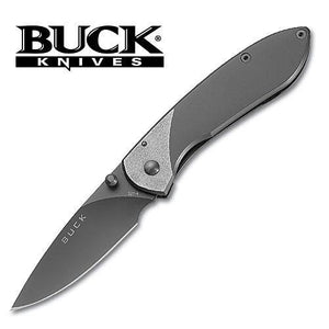 BUCK 0327TTS 327 NOBLEMAN TITANIUM COATED PLAIN EDGE FOLDING KNIFE.