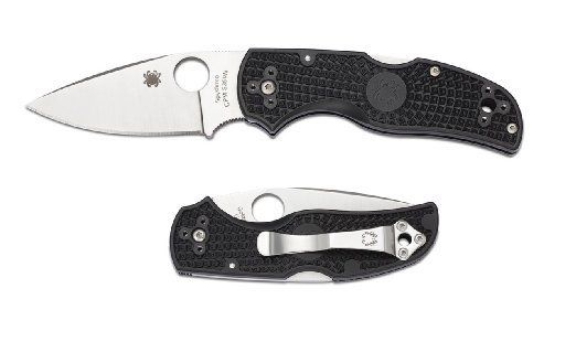 Spyderco c41pbk5 native 5 plain edge cpm-s30v folding knife.