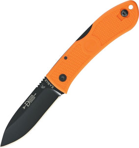 KABAR 4062BO DOZIER PRECISION HUNTER PLAIN EDGE BLACK BLADE ORANGE FOLDING KNIFE