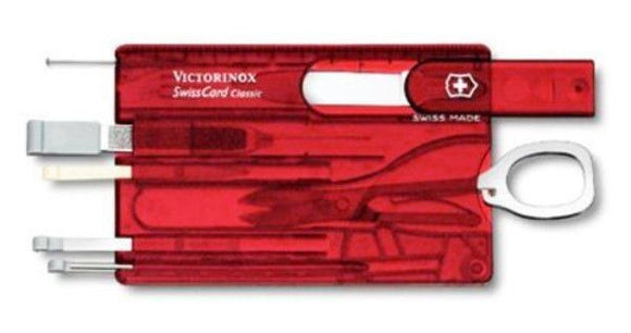 SWISS ARMY VICTORINOX 0.7100.T-X3 RUBY SWISS CARD CLASSIC HANDY POCKET TOOL