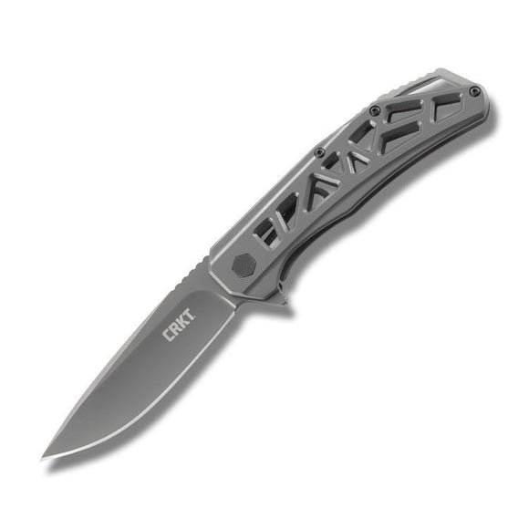 CRKT K330GGP GUSSET KEN ONION 8Cr13MoV BLDE STEEL PLAIN EDGE FOLDING KNIFE.