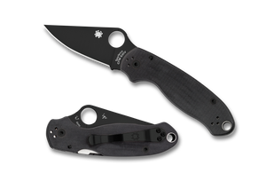 Spyderco C223gpbk Para 3 Paramilitary 3 black S45VN Plain Edge Folding Knife.