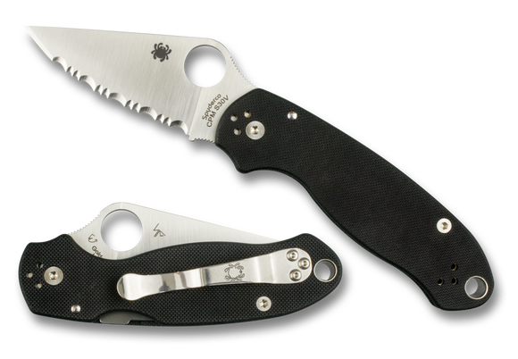 Spyderco C223gs Para 3 Paramilitary 3 Cpm-s30v Serrated Edge Folding Knife.