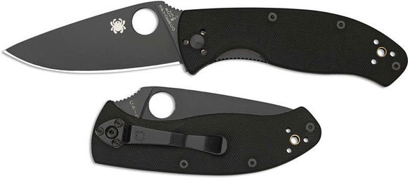 SPYDERCO C122GBBKP TENACIOUS BLACK BLADE G10 HANDLE FOLDING KNIFE