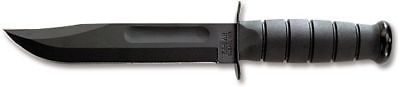 KABAR 1213 PLAIN EDGE UTILITY BLACK BLADE FIXED BLADE KNIFE KYDEX SHEATH