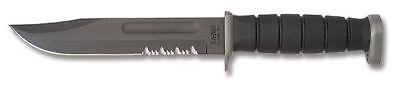 KABAR 1282 D2 EXTREME UTILITY COMBO EDGE FIXED BLADE KNIFE WITH HARD SHEATH