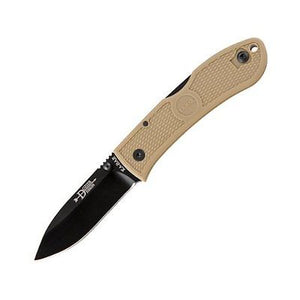 KABAR 4062CB DOZIER PRECISION HUNTER PLAIN EDGE BLACK BLADE BROWN FOLDING KNIFE