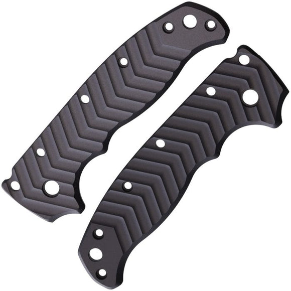 AE1202GM AUGUST ENGINEERING CHEVRON SCALES FOR DEMKO AD20.5 GUNMETAL - S&R KNIVES INC
