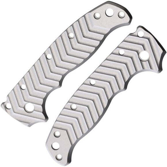 AE1202SLR AUGUST ENGINEERING CHEVRON SCALES FOR DEMKO AD20.5 SILVER - S&R KNIVES INC