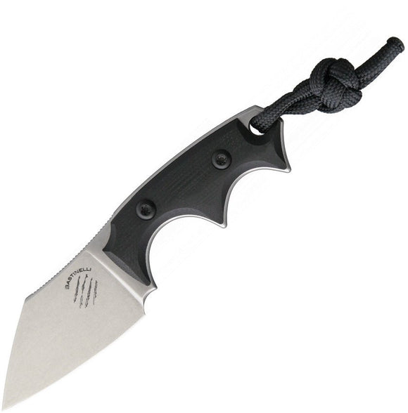 BASTINELLI CREATIONS BAS10V2 BB DRAGO STONEWASH N690 KNIFE W/SHEATH - S&R KNIVES INC