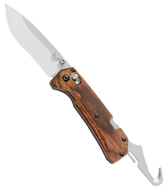 Benchmade 15060 - 2 Grizzly Creek Axis Lock Plain Edge Folding Knife - S&R KNIVES INC