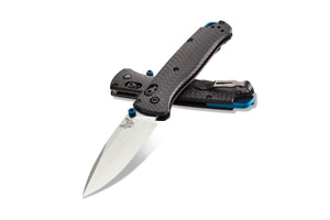 BENCHMADE 535 - 3 BUGOUT CPM - S90V SATIN BLADE MILLED CARBON FIBER HANDLE AXIS LOCK EDC FOLDING KNIFE USA MADE - S&R KNIVES INC
