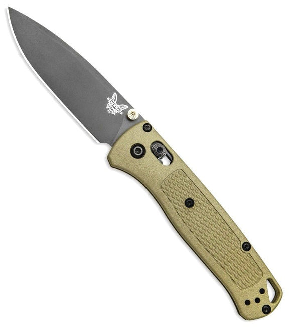 BENCHMADE 535GRY - 1 BUGOUT CPM - S30V GRAY CERAKOTE BLADE RANGER GREEN GRIVORY HANDLE AXIS LOCK FOLDING KNIFE USA MADE - S&R KNIVES INC