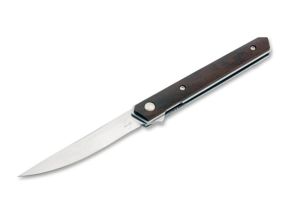 BOKER 01BO325 KWAIKEN AIR MINI COCOBOLO LUCAS BURNLEY VG10 FOLDING KNIFE. - S&R KNIVES INC