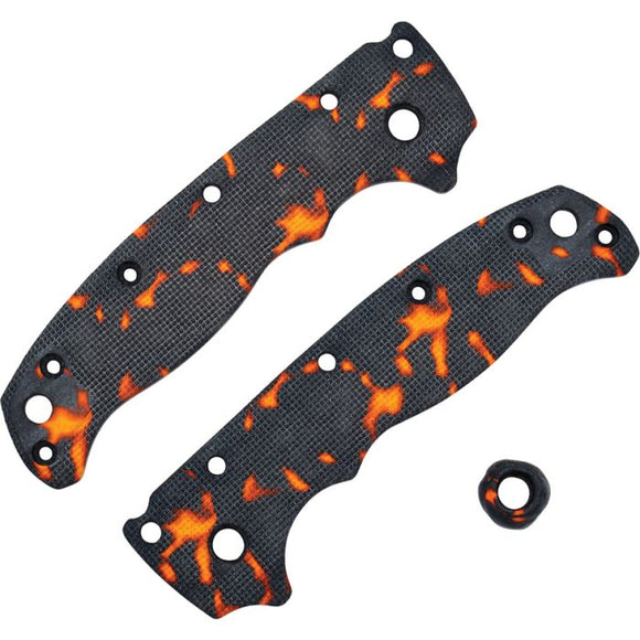 CHROMA SCALES CHR10051318 FOR DEMKO AD20.5 TEXTURED NYLON LAVA - S&R KNIVES INC