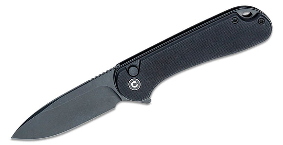 CIVIVI CIVC18062P1 ELEMENTUM II PUSH LOCK NITRO V STEEL BLACK G10 HANDLE FOLDING KNIFE. - S&R KNIVES INC