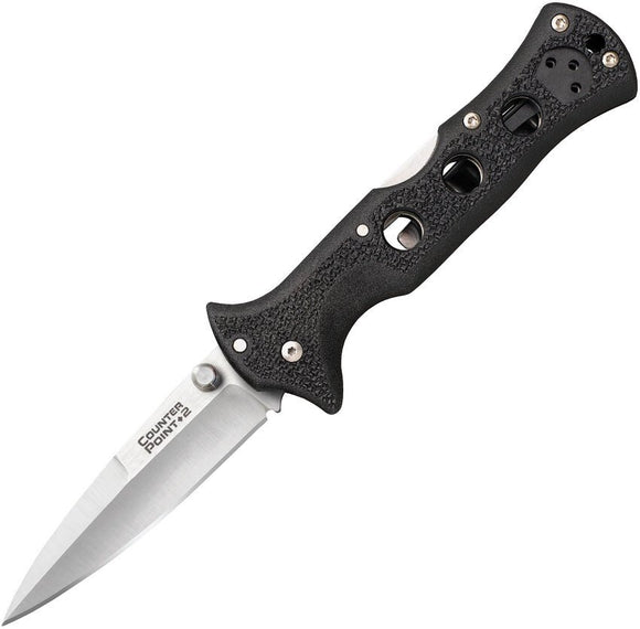 COLD STEEL 10AC COUNTER POINT II AUS - 8 A STEEL PLAIN EDGE FOLDING KNIFE - S&R KNIVES INC