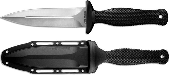 COLD STEEL 10BCTL COUNTER TAC I AUS 8A STEEL FIXED BLADE KNIFE WITH SHEATH - S&R KNIVES INC