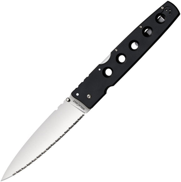 COLD STEEL 11G6S HOLD OUT LOCKBACK S35VN G10 SERRATED FOLDING KNIFE. - S&R KNIVES INC