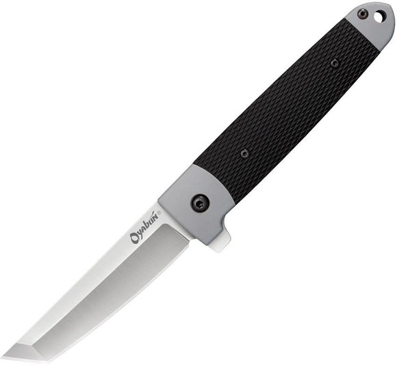 COLD STEEL 26T OYABUN LEAF SPRING LOCK 4034 STAINLESS STEEL BLACK FOLDING KNIFE. - S&R KNIVES INC