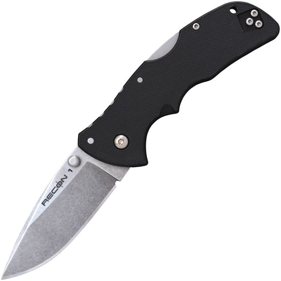 COLD STEEL 27BAS MINI RECON 1 G10 HANDLE AUS - 10A STEEL PLAIN SPEAR FOLDING KNIFE - S&R KNIVES INC