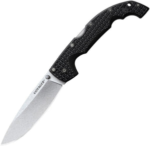COLD STEEL 29AXB VOYAGER LOCKBACK AUS10A DROP POINT PLAIN EDGE FOLDING KNIFE - S&R KNIVES INC